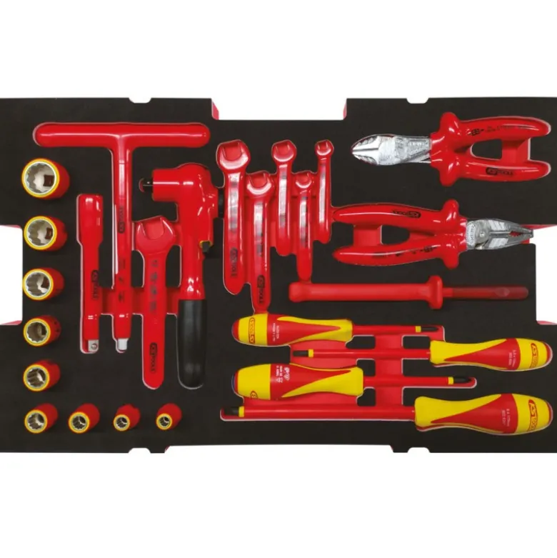 Module d'outillage isolés pour véhicule hybride ou électrique pour boites de transport SCM, 25 pcs KSTools | 716.0025