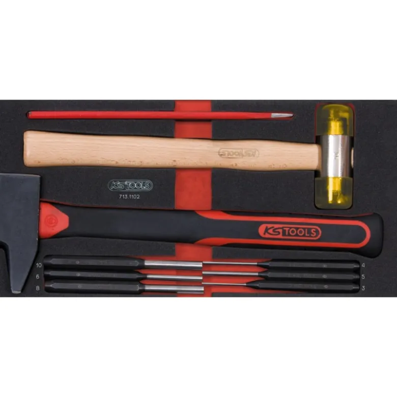 Module d'outils de frappe manche fibre, 9 pièces - KS Tools | 713.1102