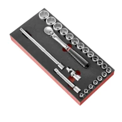 Module mousse douilles 1/2" 6 pans métriques - 23 pièces Facom | MODM.SL161-36
