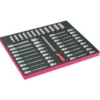Module mousse Fit&Go 3/3 marquage laser, douilles longues 1/2" & douilles tournevis - 49 Pcs - Bahco | FF1A219LM