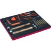 Module mousse Fit&Go 3/3 outils de frappe et de coupe, pinces & mètre ruban - 25 Pcs - Bahco | FF1A82