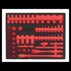 MODULE MOUSSE VIDE POUR JEU DE DOUILLES ET CLIQUETS 1/4" ET 3/8" DE 153 PCS - Milwaukee | 4932500762