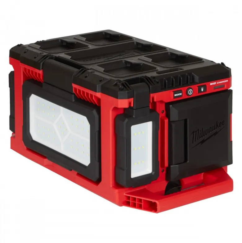 M18 POALC-0 - PROJECTEUR DE CHANTIER PACKOUT,CHARGEUR M18 INTÉGRÉ, 18V, 4000 LUMENS, SANS BATTERIE Milwaukee | 4933478120