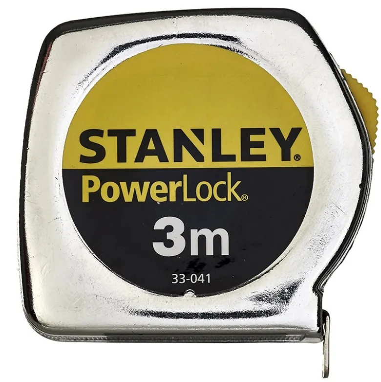 MÈTRE A RUBAN MESURE 3M X 12,7MM POWERLOCK CLASSIC METAL STANLEY 0-33-218
