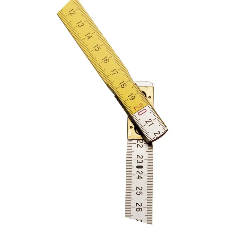 MÈTRE PLIANT, MESURE PLIANTE 2M X 17MM BOIS BLANC-JAUNE STANLEY 0-35-458