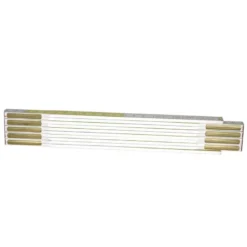 MÈTRE PLIANT, MESURE PLIANTE 2M X 17MM BOIS BLANC-JAUNE STANLEY 0-35-458