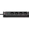 Multiprise Bremounta 4 prises avec interrupteur, noire, 1,5m H05VV-F 3G1,5 - Brennenstuhl | 1150651114