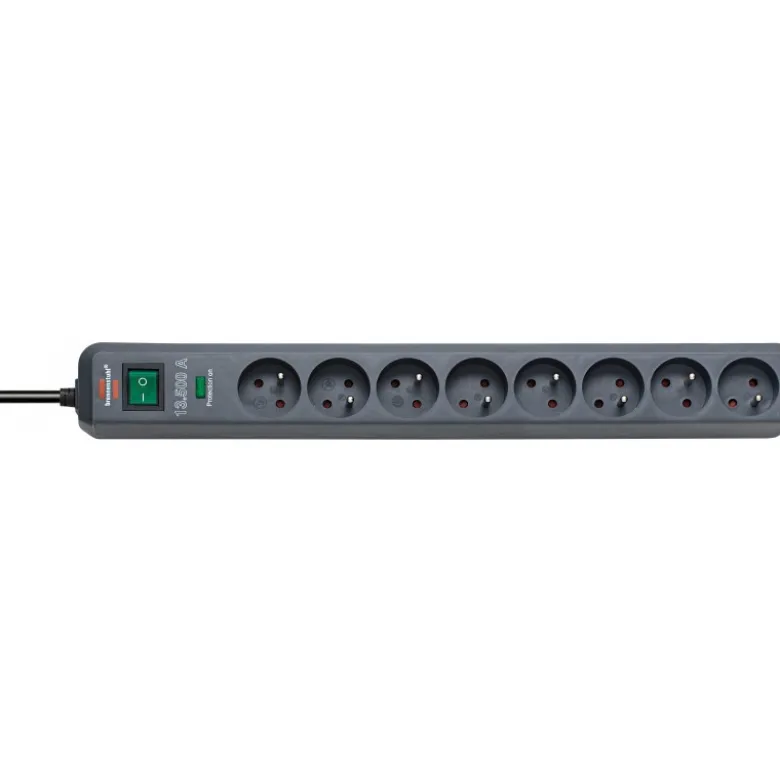 Multiprise Eco-Line 8 prises avec parasurtenseur 13500A, anthracite, 1,4m H05VV- - Brennenstuhl | 1159291138