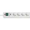 Multiprise Eco-Line 4 prises avec parasurtenseur 13500A, blanc, 1,4m H05VV-F 3G1 - Brennenstuhl | 1159721