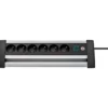 Multiprise Office-Line Alu 6 prises avec interrupteur, 3m H05VV-F 3G1,5, noire/a - Brennenstuhl | 1394001416