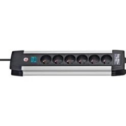 Multiprise Premium-Alu-Line 6 prises 3m H05VV-F 3G1,5 - Brennenstuhl | 1391001066