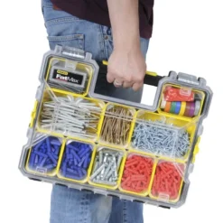 ORGANISEUR ETANCHE PROFONDEUR 64MM - 10 COMPARTIMENTS AMOVIBLES - STANLEY FATMAX 1-97-517