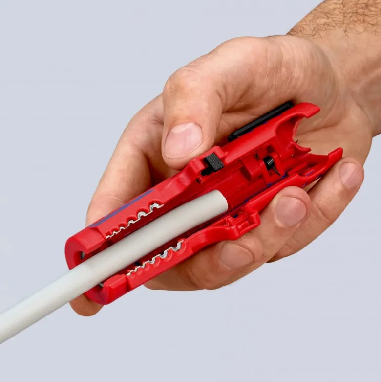 Outil à dégainer universel câbles Ø8à13mm avec couteau - 125mm - Sur carte - KNIPEX | 16 85 125 SB
