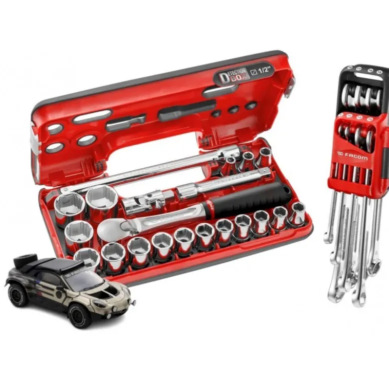 Pack édition limitée OGV GRIP (Jeu de 8 clés mixtes + coffret DBOX 1/2 21 pcs + Alpine miniature) FACOM | S.GRP-EA25