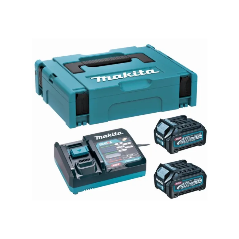 Pack Énergie 40 V 2.5 AH Max XGT Lithium-Ion (2 batteries + 1 chargeur) Makita | 191J81-6