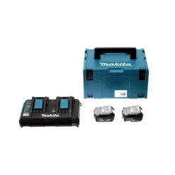 Pack Énergie 18 V Li-Ion (2 batteries + 1 chargeur double) avec coffret MAKPAC MAKITA 197629-2