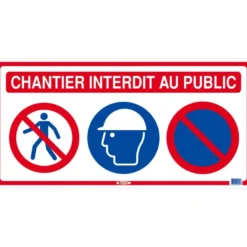 PANNEAU DE CHANTIER 3 EN 1 800X400mm TALIAPLAST | 620015