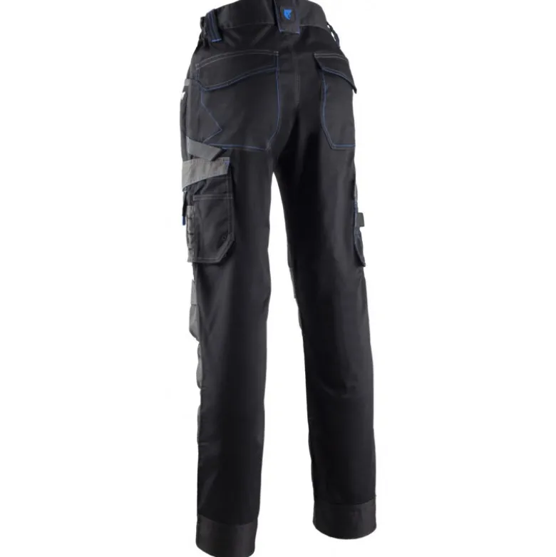 Pantalon femme - CASITA - 65% PES/32% CO/3% EA 250g/m2 + Stretch + Oxford - Noir/Bleu - COVERGUARD | 5CAP010