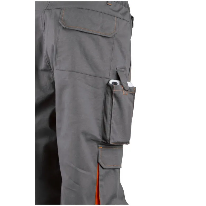 Pantalon - PADDOCK II - 60% CO/40% PES 245g/m2 - Gris/Orange - COVERGUARD | 5PAP150