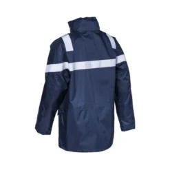 Parka de pluie FR - DAGDA - 100% PES 300D oxford enduit PU + 100% Coton FR 160g/m2 - Marine - COVERGUARD | 5DAG12