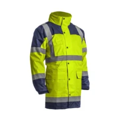 Parka de pluie - HYDRA - 300D Oxford 100% PES enduit PU + Doublure mesh - Jaune HV/Marine - COVERGUARD | 5HYJ16