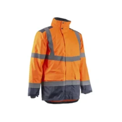 Parka de pluie - KAZAN - 300D Oxford 100% PES enduit PU + Doublure mesh - Orange HV/Marine - COVERGUARD | 5KAP170