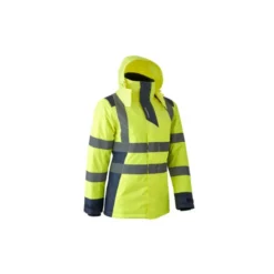 Parka femme - HORA - 300D Oxford 100% PES enduit PU + Matelassage 160g/m2 - Jaune HV/Marine - COVERGUARD | 5HOR160