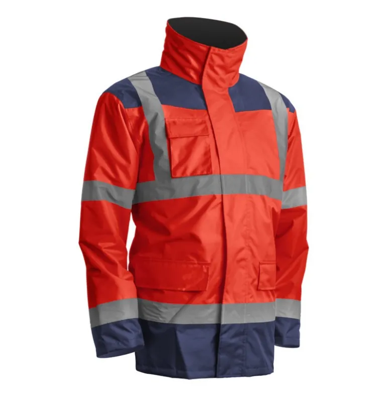 Parka 4/1 - KANATA - Parka: 300D Oxford + Veste 2/1: 300D Oxford - Rouge HV/Marine - COVERGUARD | 7KANR