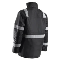 Parka - SECURITE - 300D Oxford enduit PU 100% PES + Matelassage 160g/m2 + Bandes réflectives - Noir - COVERGUARD | 5SEC010