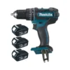 Perceuse visseuse à percussion Makita sans fil 18 Volts Li-Ion 4 Ah Ø diamètre 13mm (3 batteries) Makita | DHP482RM3J