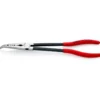 Pince à becs extra longue 280mm - Coudée - Tête polie - Gainage PVC - KNIPEX | 28 81 280