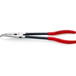 Pince à becs extra longue 280mm - Coudée - Tête polie - Gainage PVC - KNIPEX | 28 81 280