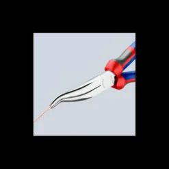Pince de mécanicien 200mm - Becs 1/2 ronds décalés striés - Bi-matière - Chromée - KNIPEX | 38 35 200