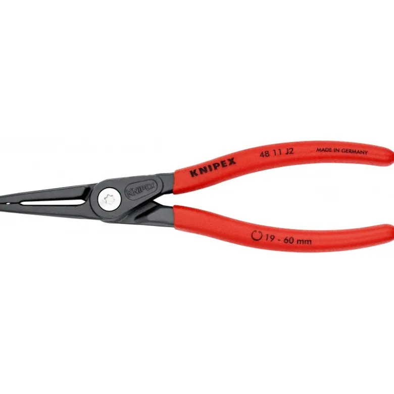 Pince de précision pour circlips intérieurs antidérapant 180 mm KNIPEX | 48 11 J2
