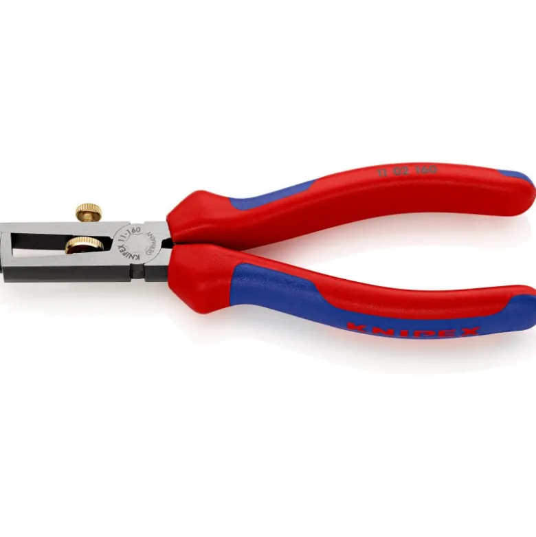 Pince à dénuder avec ressort d'ouverture, universel gaines bi-matière 160 mm KNIPEX | 11 02 160