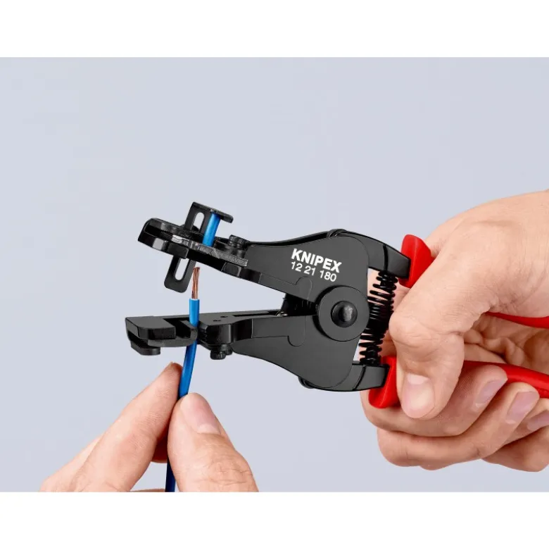 Pince à dénuder 2 couteaux de forme 0,5-0,75/1/1,5/2,5/4/6mm² - 180mm - KNIPEX | 12 21 180