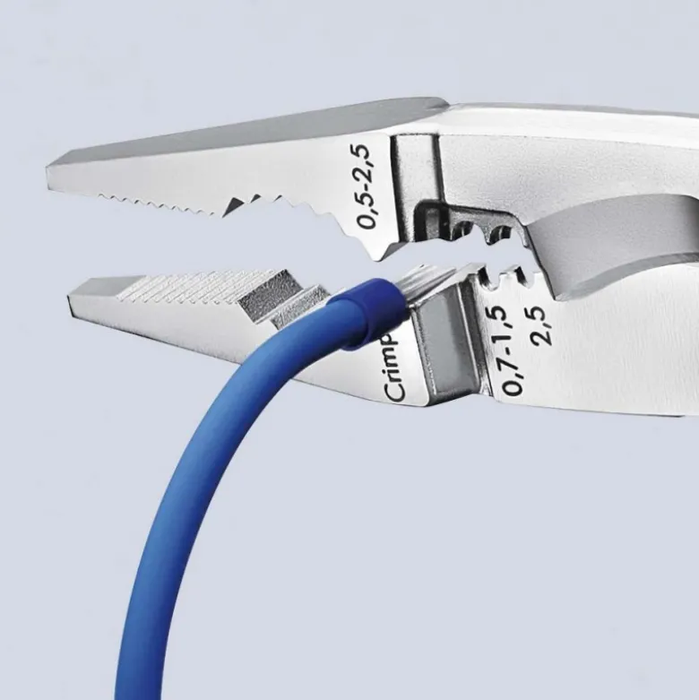 Pince multifonctions 6 en 1 - 200mm - Bi-matière - Chromée 1000V - Ressort - KNIPEX | 13 96 200