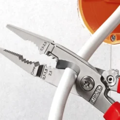 Pince multifonctions 6 en 1 - 200mm - Bi-matière - Chromée 1000V - Ressort - KNIPEX | 13 96 200
