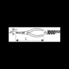 Pinces à becs 1/2 ronds coudés à 40 ° - isolées 1000 V - VDE Expert | E050411
