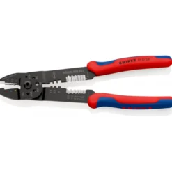 Pince à sertir avec gaines bi-matière noire laquée 240 mm KNIPEX | 97 22 240
