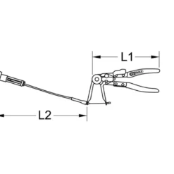 Pince universelle pour colliers auto-serrants avec câble Bowden, 630mm - KSTools | 115.0908