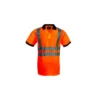 Polo manches courtes - YARD - 100% PES 140g/m2 - Orange HV/Marine - COVERGUARD | MO70280