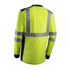 Polo manches longues - EKHI - 60% Modacrylique/39% Coton/1% - Jaune HV/Marine - COVERGUARD | 5EKH160
