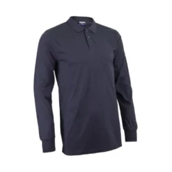 Polo manches longues - LAURITS - 60% Modacrylique/39% Coton/1% Fibre antistatique 180g/m2 UPF 50 - Marine - COVERGUARD | 5LAU120