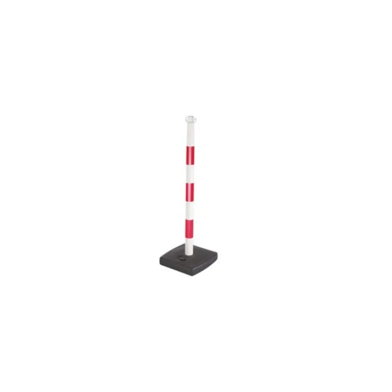 Poteau de signalisation PVC 0,90m Rouge/Blanc GISS | 848123