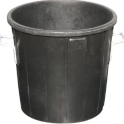 POUBELLE DE CHANTIER 75 LITRES ALLEGEE CAOUTCHOUC TALIAPLAST | 330203