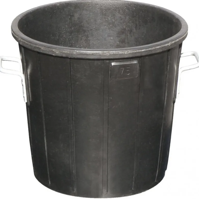 POUBELLE DE CHANTIER 75 LITRES ALLEGEE CAOUTCHOUC TALIAPLAST | 330203