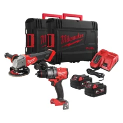 Powerpack 18 volt Perceuse percussion + Meuleuse M18 FPP2E3-502X - 2 x 5 Ah Milwaukee | 4933492516