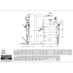 PRESSE HYDRAULIQUE 50TN - Bahco | BH750