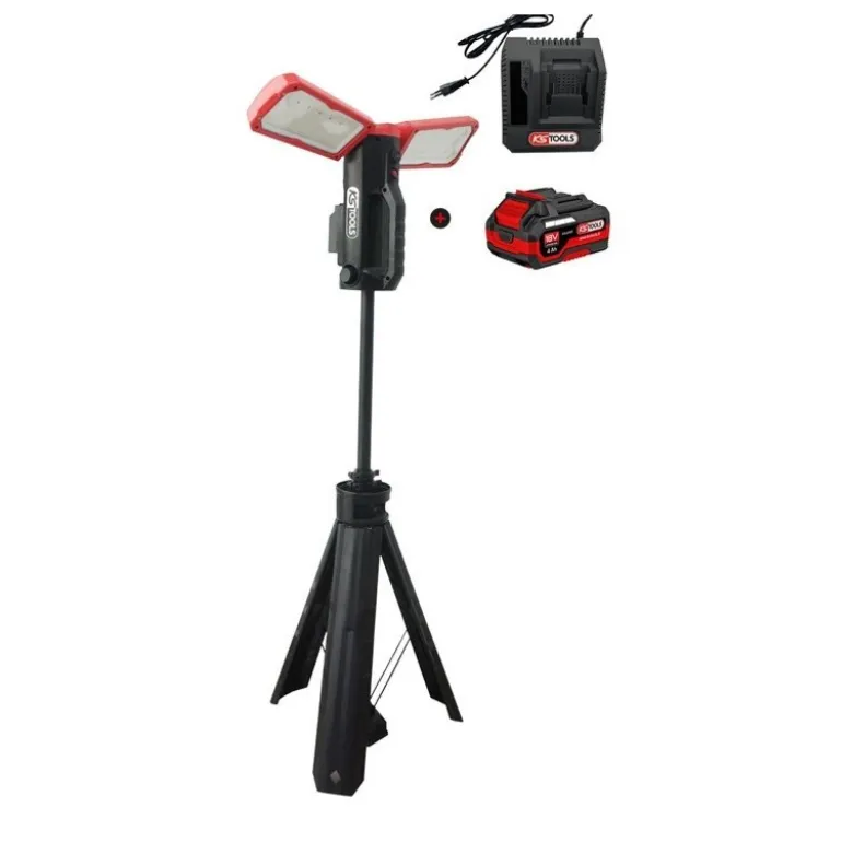 PROJECTEUR PORTABLE AC/DC SUR TRÉPIED 10000 Lumens 18V solo - Ks Tools |150.4470F